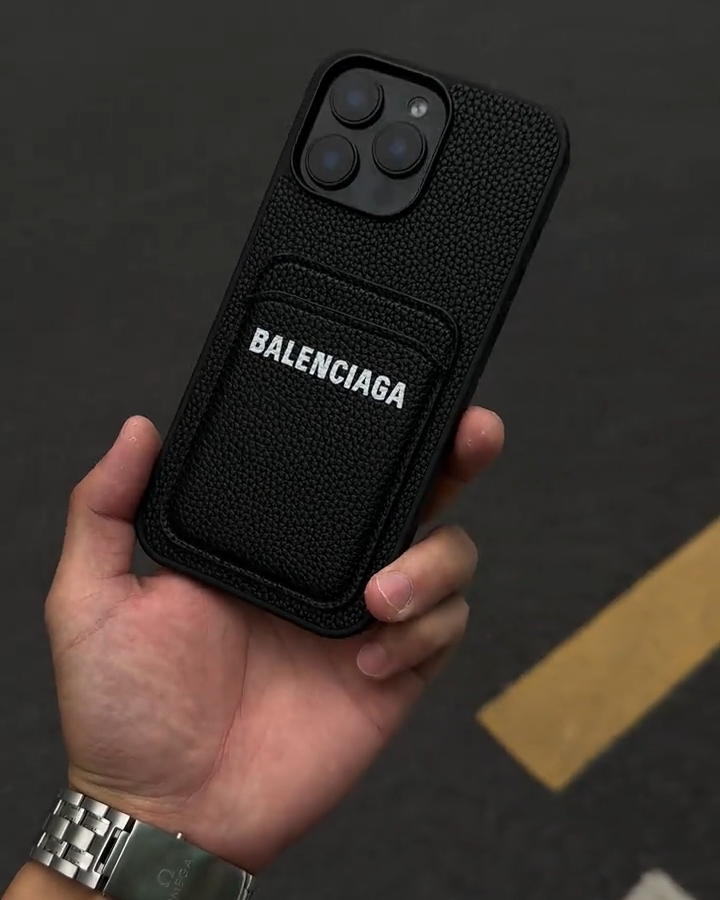 巴黎世家卡包荔枝紋手機殼-ZUIHANG SHOP